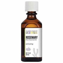 Aura Cacia Pure Rosemary Essential Oil | 2 fl. oz. | Rosmarinus officinalis - £14.29 GBP