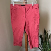 Talbots The Perfect Skimmer Crop Pants Size 10 Petite 10P Red Pink Stretch Capri - £15.77 GBP