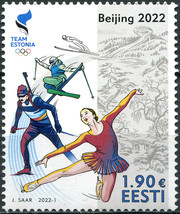 Estonia 2022. The 24th Winter Olympic Games - Beijing, China (MNH OG) Stamp - £4.42 GBP
