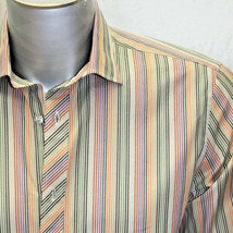 Men&#39;s Rufus Beige | Green | Orange | Purple | Black Pinstripe Button Dow... - $99.00