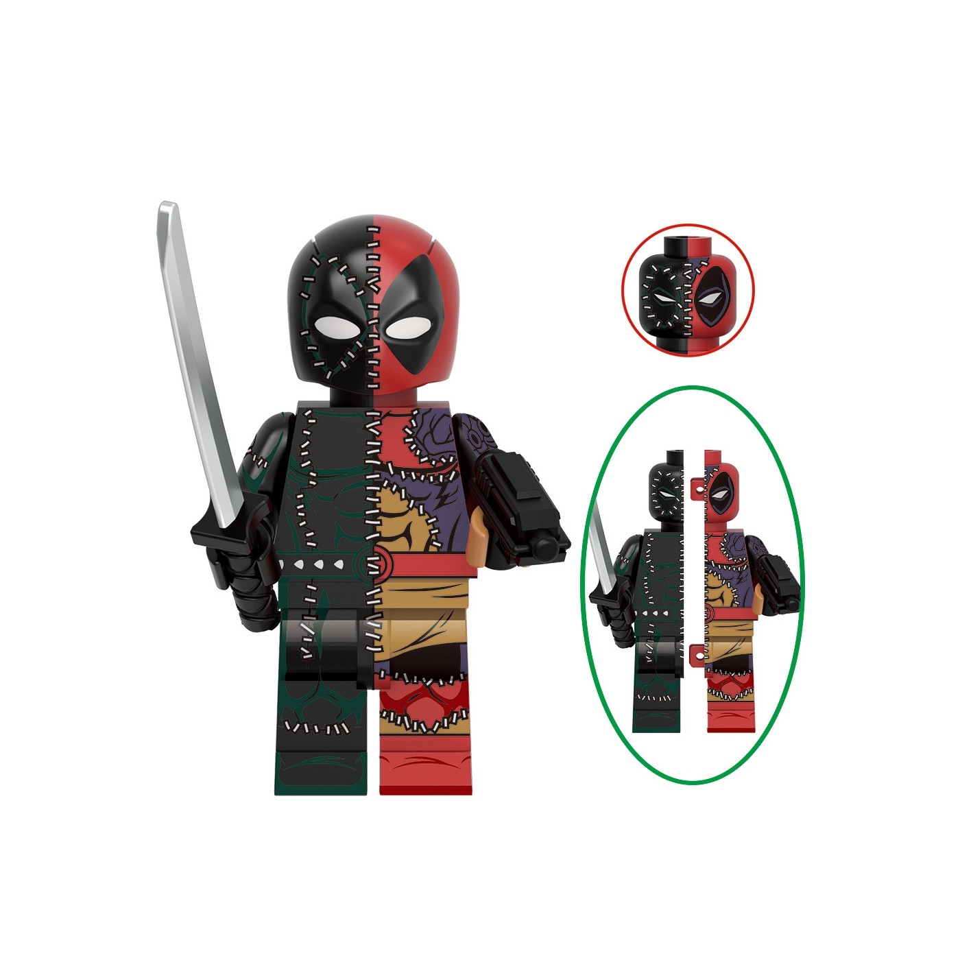 Evil Deadpool Marvel Lego Compatible Minifigure Bricks Toys