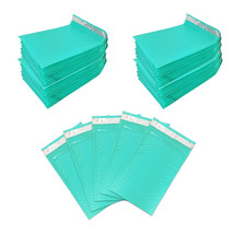 25Pcs Lightweight Teal 4"X8" Self-Seal Poly Bubble Mailer Envelopes - £20.59 GBP
