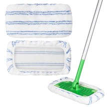 2 Pack Reusable Microfiber Mop Pads Compatible With Swiffer Sweeper Mop, Wet And - $13.99