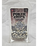 NFL RAIDERS Poker Chips Set of 20 Silver Collector&#39;s Edition Casino Styl... - $223.52 MXN