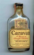 Caravan A Blend of Straight Whiskies Empty Miniature Glass Bottle 1930&#39;s - $97.02