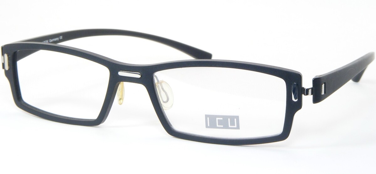 ICU Par Haut Êtes 8436 1 Noir Mat/Argent Unique Rare Lunettes 52-18-137mm - $95.87