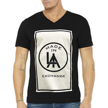 Nwt Los Angeles California Fashion Made In L.A Men&#39;s Black V-NECK T-SHIRT Size M - $10.20