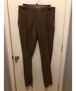 NWT Linea Naturale Brown Corduroy Pants Mens SZ 38 Inseam 37&quot; Unhemmed C... - $27.05 CAD