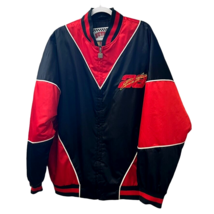 Ernie Irvan Nascar Racing Jacket #28 Sz XL Satin Bomber Nutmeg Embroidered Vtg - £44.70 GBP