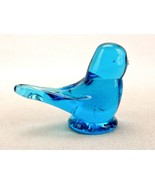 Clear Blue Glass Figurine Paperweight, Abstract Features, Vintage Shelf ... - €16,78 EUR