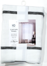 HD Designs Curtain Panel White Black Buffalo Plaid Oeko Tex 50x84in Polyester - £26.27 GBP