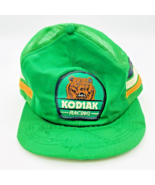 Vintage Kodiak Racing Patch Hat Cap Trucker Mesh Snapback 3 Stripe - BRO... - $45.06 CAD