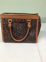 Calvin Klein Janae Tote Signature Organizational Purse Bag Colorful Logo... - $75.38