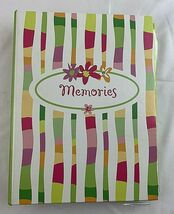 Memories Striped Photo Album 3 Ring Binder Green Floral 10.5”X 8” - $15.21