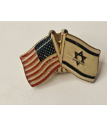 United States Israel Solidarity Friendship Flags Pin used good conditon ... - $6.89