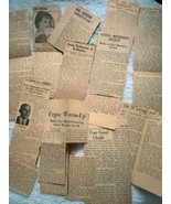 Vintage  14 Assorted Newspaper Clippings 1930s-50s - $4.99