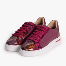 The Burano Purple & Fuchsia Leather Women Sneaker image 2