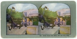c1900&#39;s Colorized Stereoview White House From State, War and Navy Building - £7.46 GBP