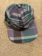 OnlyNY Green Purple Plaid Trucker Hat Cap NWOT Unisex Adjustable Size Made USA - £25.54 GBP