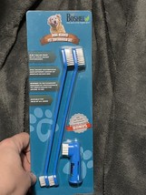 Boshel Dog Toothbrush Pack 2 Long Handled Dual Headed + 1 Finger Kit for... - £5.43 GBP