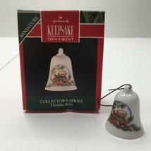 Hallmark Keepsake Collector&#39;s Series #3 Thimble Bells 1992 Porcelain Ornament - £15.66 GBP