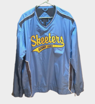 Sugar Land Skeeters Minor Leagues Baseball Sewn Powder Blue Pullover Jacket XL - £38.93 GBP