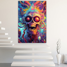 Fantasy Skeleton Canvas Painting Wall Art Posters Landscape Canvas Print Picture - £11.03 GBP+