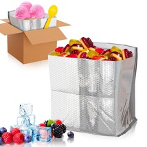 100 Pack Silver Foil Insulated Box Liners 6x6x6 in Leakproof - $114.82