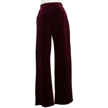 RALPH LAUREN Cranberry Red Cotton Blend Velour Pull-on Pants XL - £39.49 GBP