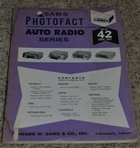 Vintage Sam&#39;s Photofact Auto Radio Series AR-42 April 1967 Service Manual - £10.95 GBP