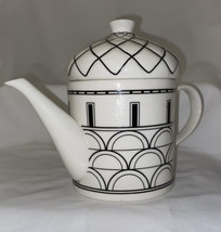 Grace’s Tea-ware Ceramic Teapot With Lid  Abstract Black &amp; White 6 1/4”H - £38.01 GBP