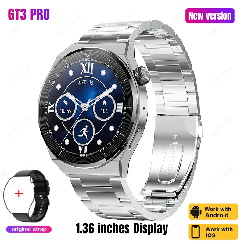 For GT3 Pro Smart Watch Men 1.39 inch HD Screen Bluetooth Call Sport Wat... - £60.02 GBP
