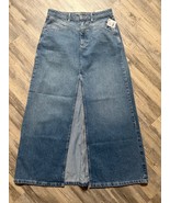 Free People We The Free Denim Maxi Skirt Come As You Are Boho Preppy Size 8 - $85.94