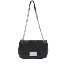 Michael Kors Quilted Leather Large Sloan Chain Shoulder Bag Silver Classic - $72.39