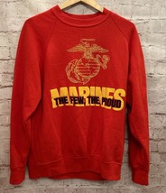 USMC US Marine Corps Sweatshirt XL Few The Proud Santee Sweats Vintage Red - $89.00