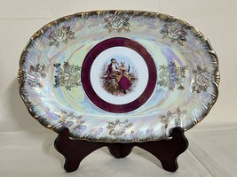Vintage Cosmos Lusterware 12-3/8” Large Platter Iridescent Fragonard - Japan - £19.46 GBP