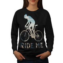 Wellcoda Ride me Bike Sport Womens Sweatshirt, Action Casual Pullover Jumper - £23.10 GBP+