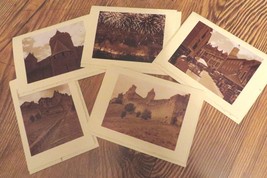 5 Handmade Greeting Blank Cards set Sepia Carcassonne FRANCE Photos Great Gift - $14.47