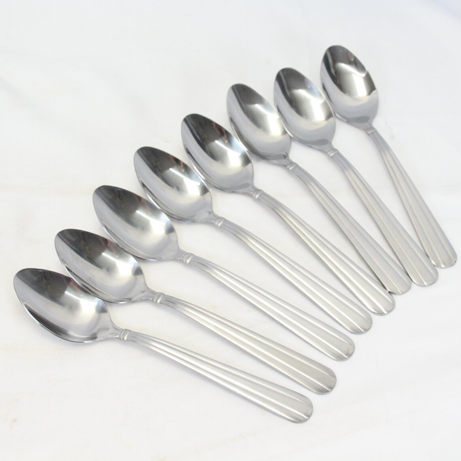 Gibson Scope Duchess Oval Soup Spoons 7.25" Lot of 8 - $35.27