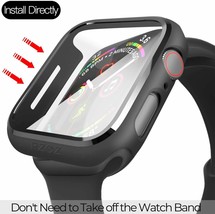 Compatible Apple Watch Series 6/5 /4 /SE Case with Screen Protector 44mm Black - £31.53 GBP