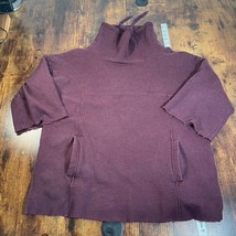 UGG Cozy Sweater Womens Size XL  Maroon Astrid Fleece Pullover Poncho 3/... - $39.59