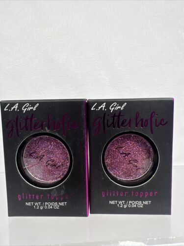 (2) LA Girl Frenzy Glitterholic Glitter Topper Pink Purple 0.04 Ounce - $6.92