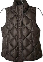 Eddie bauer Women Med 700 Fill Power Goose Down Brown Quilted EB700 Puffer Vest - £34.58 GBP