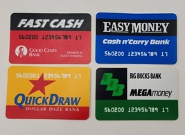 Vintage 1989 MB Mall Madness Board Game Replacement Parts - 4 Credit Cards - £11.41 GBP