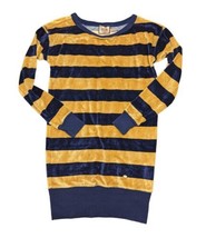 Juicy Couture Pullover Gold And Blue Stripe Velour Casual Sweater Women&#39;s Top P - £9.12 GBP