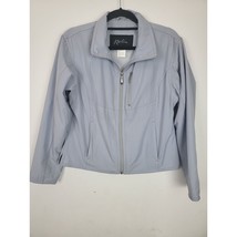 Kaelin Light Weight Jacket Large Womens Light Blue Full Zip Pockets Long... - $42.36