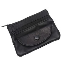 2022 New Genuine Leather Wallets Men Card Holder Black Women&#39;s Wallet Business C - £17.54 GBP