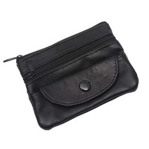 2022 New Genuine Leather Wallets Men Card Holder Black Women&#39;s Wallet Business C - £17.27 GBP