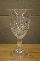 Vintage Crystal St George Footed Pineapple Pattern Hurricane Candle Holder - £19.34 GBP