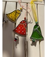 Set Handcrafted Stained Glass Bell Ornament, Window decoration, car hanging - $51.97 CAD